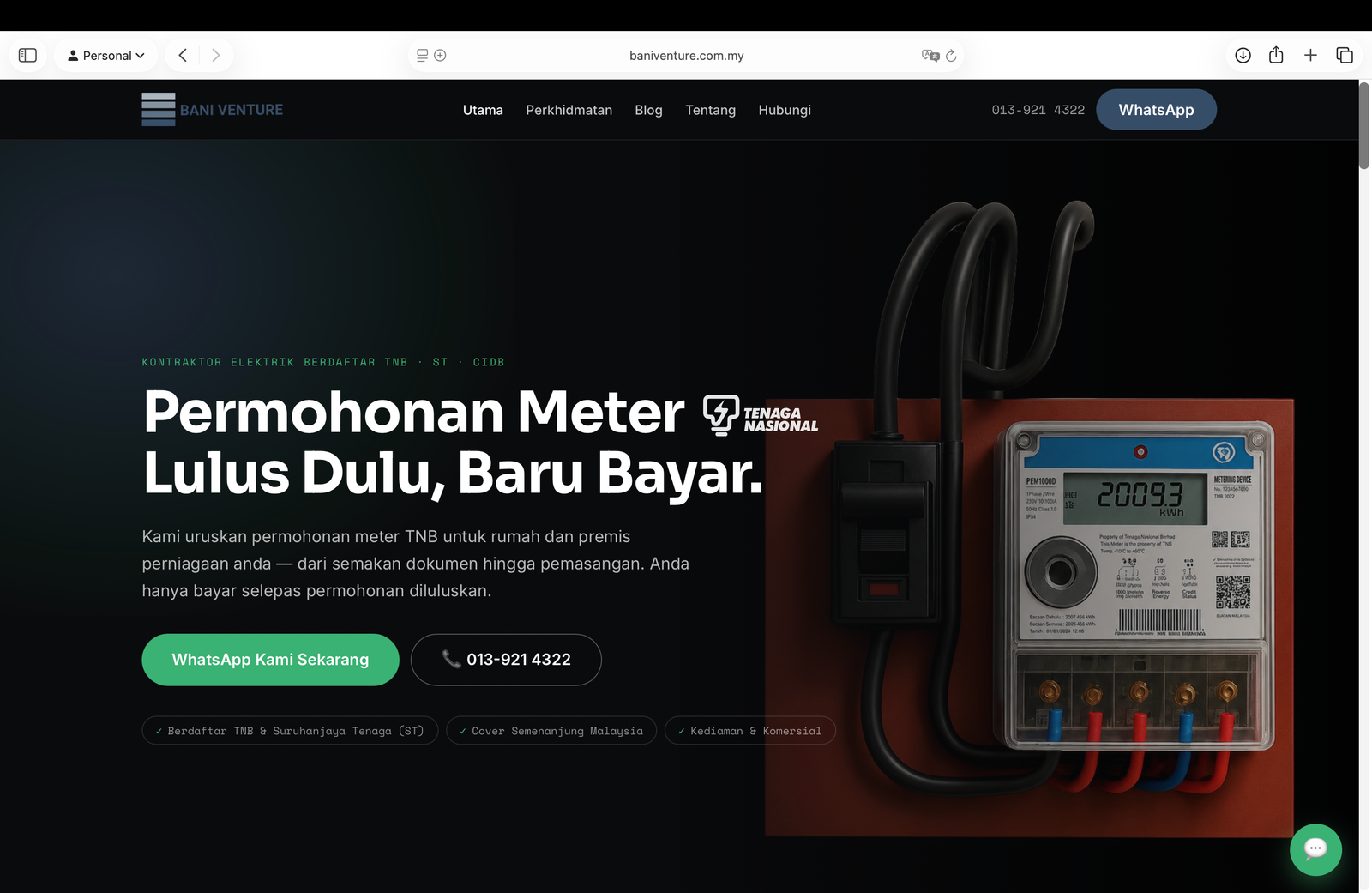Bani Venture website redesign by MuckaMedia