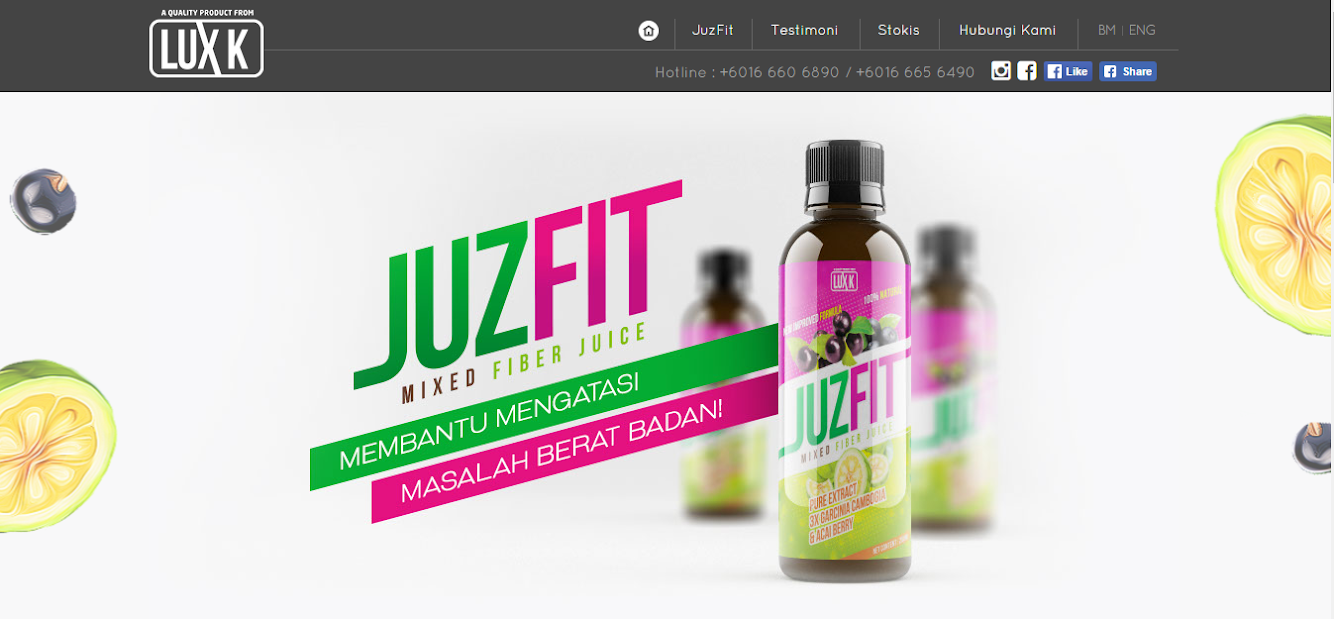 JUZFIT Mixed Fibre Juice project