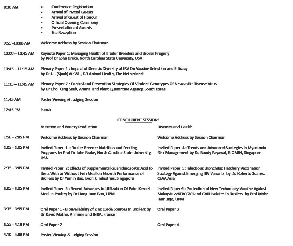 2nd WVPA-WPSA Conference Day 1 programme